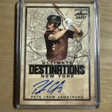 2020 Leaf Ultimate Draft Destinations Autographs Pete Crow-Armstrong Cubs Auto
