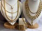 Vtg Costume Jewelry Lot Brighton Avon Golden Classy Accent Pieces Chains