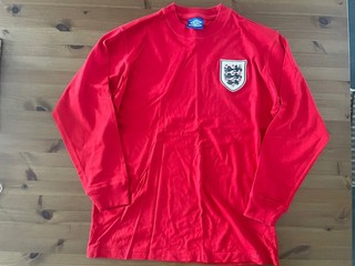 England Red Long Sleeve Shirt 1966 World Cup Final Replica by Umbro