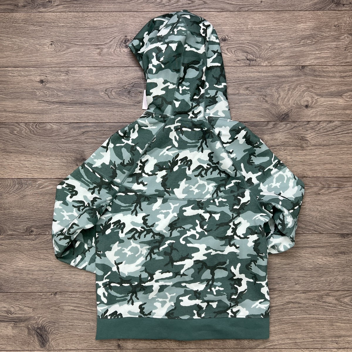 Nike Tech Fleece Camo Full Zip Sweatshirt Jacket Sz XL Boys Green