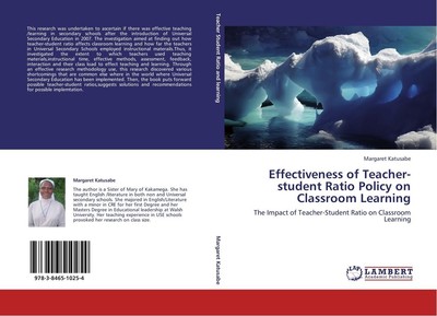 Effectiveness of Teacher-student Ratio Policy on Classroom Learning Margaret Kat