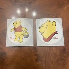 Vtg set Of 2 Winnie The Pooh Disney Sticker Mods 2  Inches Ea.