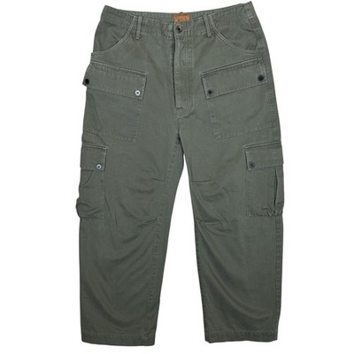 Jamie Haller The Fatigues Pants Cargo Womens 8 Green Cotton Twill Straight Crop