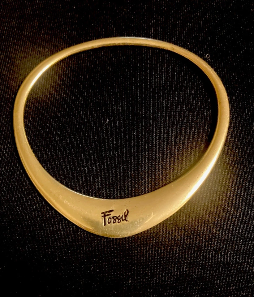Brazalete Brazalete Vintage Marca Fossil Tono Dorado Joyería ¡Excelente Estado! Foto 2 de 4