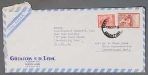 Mayfairstamps Argentina 1960s Buenos Aires Ghecom SR LTDA to Us Airmail cover cc