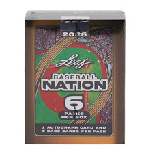 2026 Leaf Baseball Nation Hobby Box Factory Sealed New - 6 Autos Per Box!