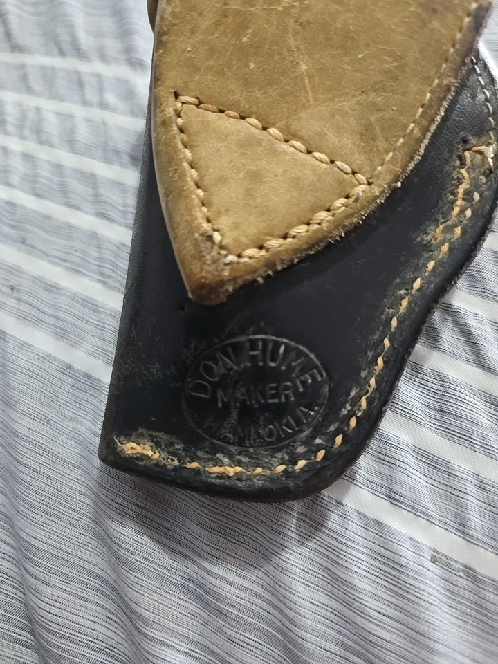  Vintage Don Hume Synthetic Leather Brown Revolver Holster-tb - Image 4 of 4