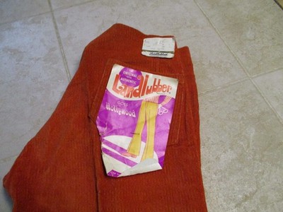 Landlubber Goes Hollywood VTG Orange Bell Bottom pants Jeans W28 Hippie Disco