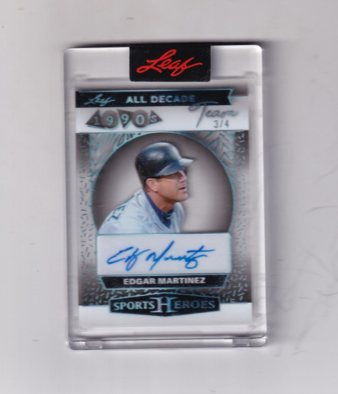 2025 EDGAR MARTINEZ LEAF ALL DECADE TEAM AUTO/AUTOGRAPH 3/4 SEATTLE MARINERS