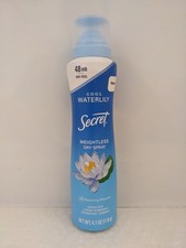 SECRET Weightless Deodorant Dry Spray - Cool Waterlily - 4.1oz - NEW