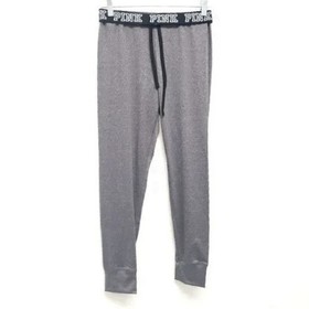 PINK Victoria Secret Ultimate Gray Joggers Fold Logo Waist Stretch M