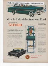 Original 1953 Ford 4 Door Sedan And 2 Door Hardtop Vintage Print Ad Original 1953 Ford 4 Door Sedan And 2 Door Hardtop Vintage Print Ad
