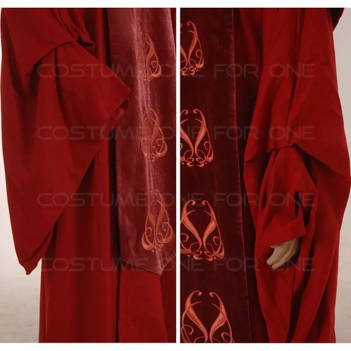 Star Wars Emperor Palpatine Darth Sidius Cosplay Costume Red Robe CarnivalSale - Picture 4 of 5