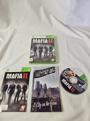 Mafia II 2 (Microsoft Xbox 360 2010) w/Empire City Map & Manual