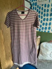 32 Degrees Cool Womens Striped Shirt Dress With Pockets Size Small