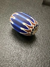Six-Layer Chevron Venetian Trade Bead 1”1/2 Inches Long 1” Round Running Tails !
