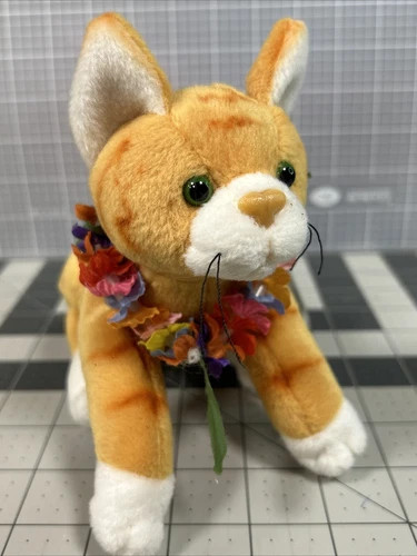 Vintage 1999 Booklines Hawaiian Collectibles Plush Quiet Kitty Cat (Nihi) GUC