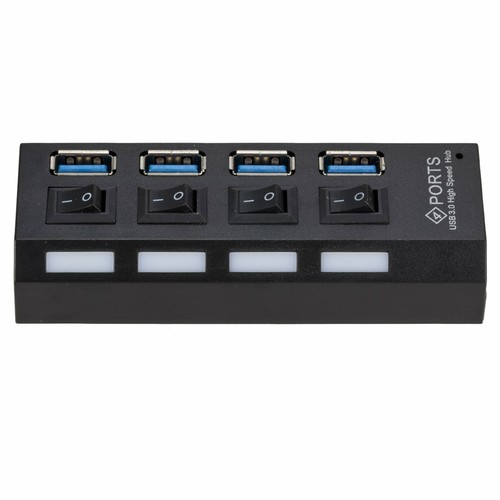 4 Port USB 3.0 HUB with ON/OFF Switchs For PC Laptop High 900mA Output Powered - Picture 9 of 14