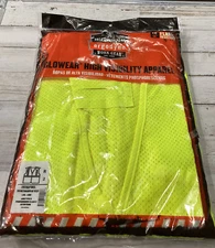Ergodyne Glowear High Visibility Work Gear,  L-XL Lime Sleeveless Vest,  New