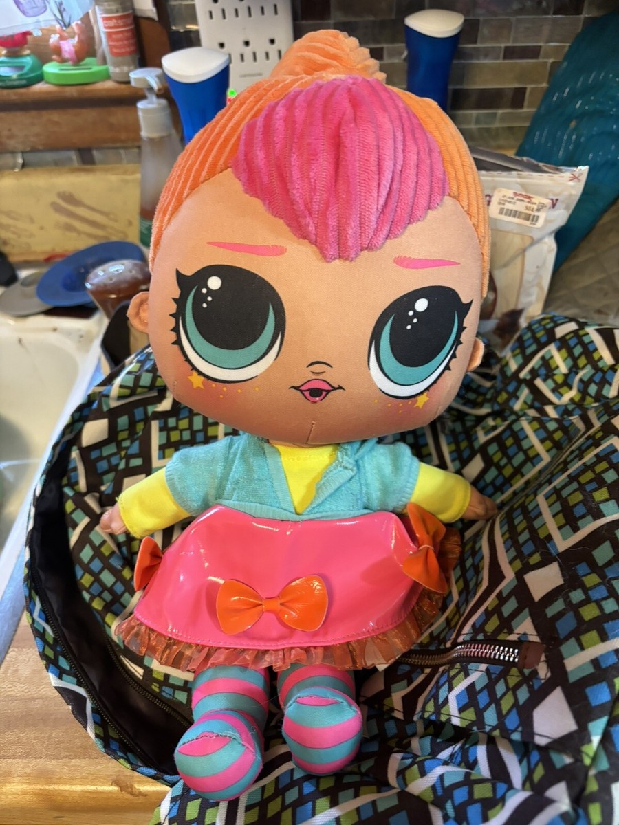 lol Surprise Plush Doll Orange And Pink Hair Teal Yellow Pink Outfit 18”