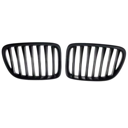 ABS Gloss/Matte Black Front Bumper Kidney Grille Grill For 2010-2015 BMW E84 X1 - Foto 4 di 14