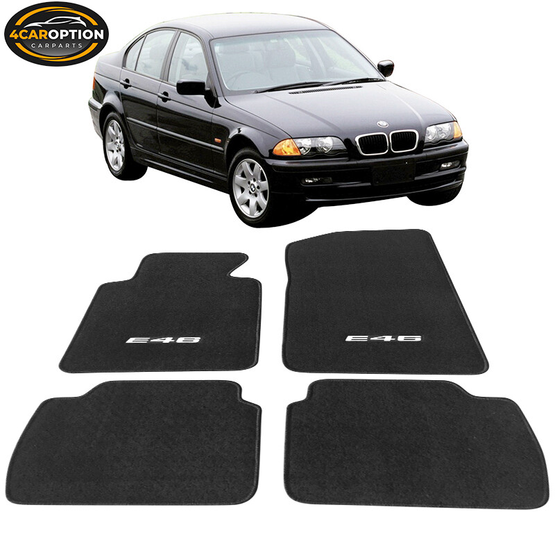 99-06 E46 M3 Logo OE Front Rear Floor Mats Carpet Nylon FOR: (BMW