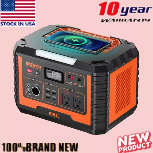 1000W Portable Solar Power Station Generator Emergency Backup Power Bank Camping