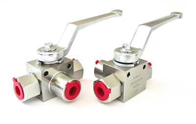 Valvola A Sfera Idraulica 3 Vie Delta-P &ndash; 1/4&rdquo; A 1&rdquo; BSP &ndash; Porte L O T &ndash; 500 Bar