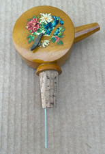 Vintage Musical with Flower Wooden Wine Pourer Cork Stopper