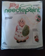 Jiffy Needlepoint Mrs Kringle 5032 3-D Christmas Ornament Kit 4"