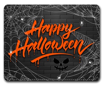 Faux Leather Halloween Mouse Pad 8''x10''-Smooth, Soft Surface-Happy Halloween