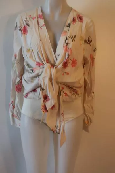 Wrap blouse cheap bodysuit