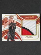 Gradey Dick 2023-24 Panini Immaculate Collection Massive Memorabilia 06/25 RC