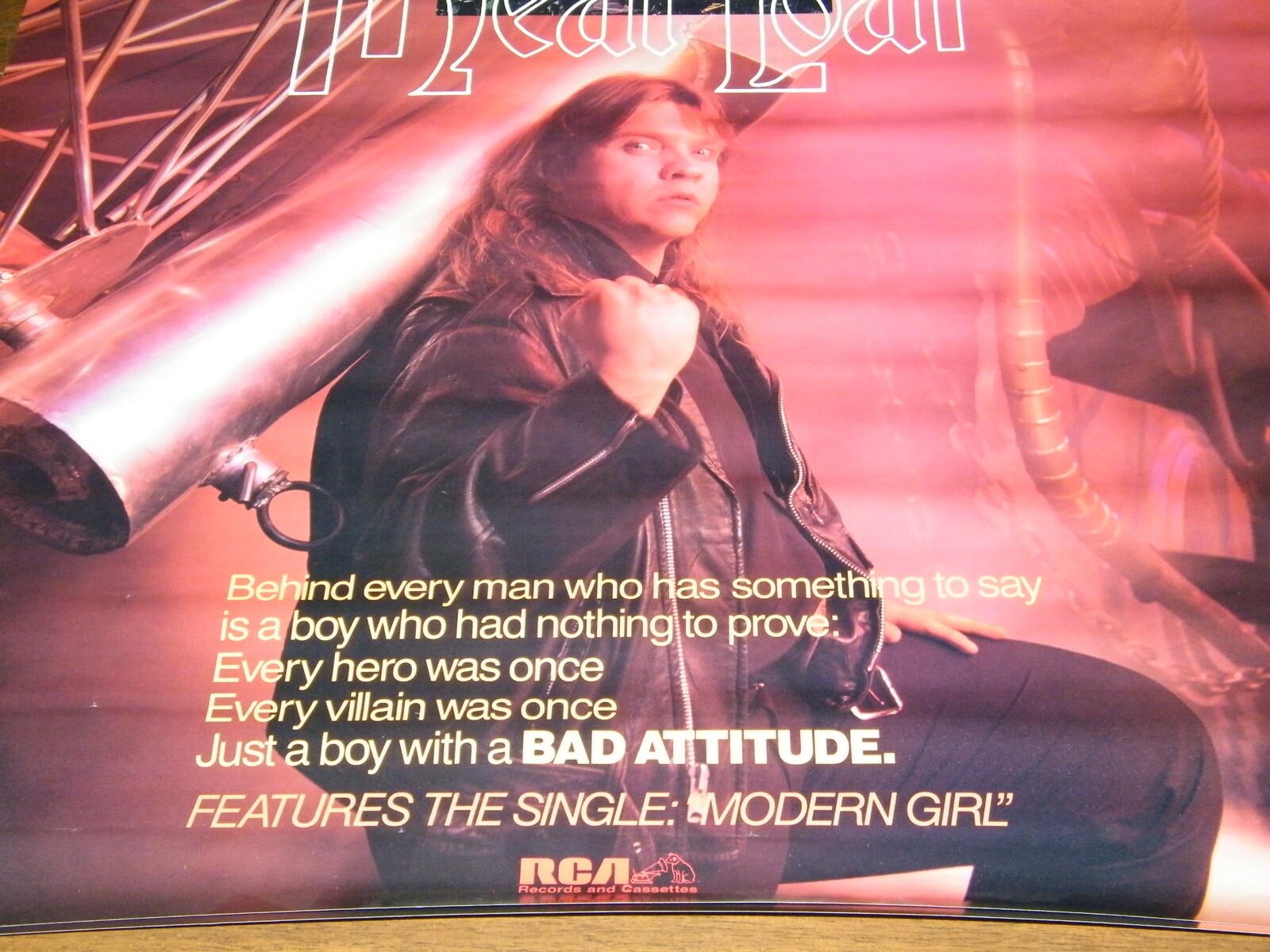 Meatloaf, "Bad Attitude" Get Two promo posters for price of one, 1985