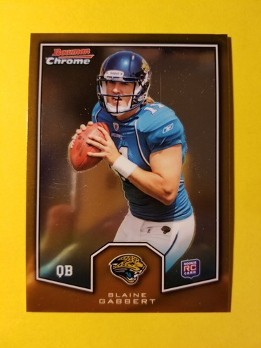 BLAINE GABBERT (SP) RC GOLD WALMART EXCLUSIVE #WC-1 JAGUARS 2011 BOWMAN CHROME - Picture 2 of 3