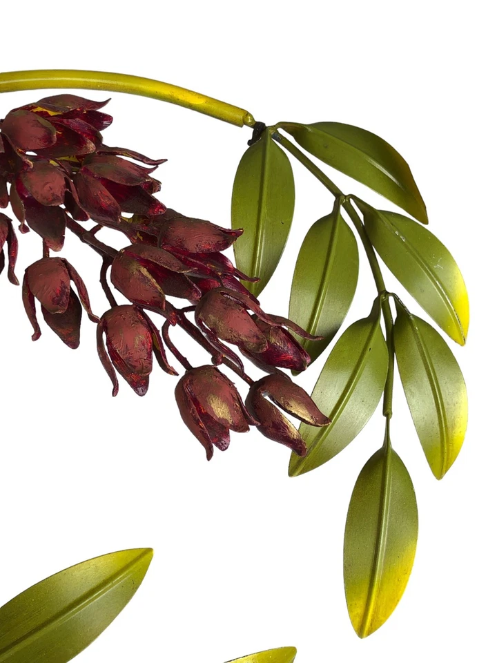 Huge Pioggia d'Oro Floral Metal Wall Art by Hans Kögl 1970s Made in Italy 48" - Image 2 of 4