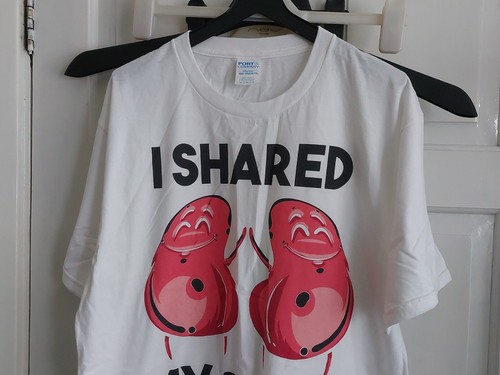 Port & Company I Shared My Spare Kidney Transplant White Size Uk Medium Mens - Picture 4 of 11