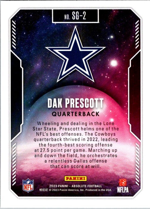 2023 Panini Absolute #SG-2 Dak Prescott Star Gazing | eBay