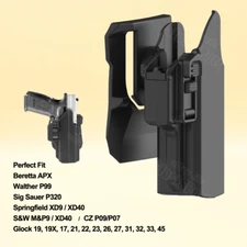 IPSC P320 Holster For Sig P320 CZ P07 P09 P-10C P-10F P-10M P-10S P-10SC 9mm OWB