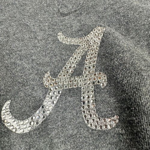 Alabama Crimson Tide Nike Hoodie Womens Small Gray Full Zip Rhinestone - Picture 5 of 11