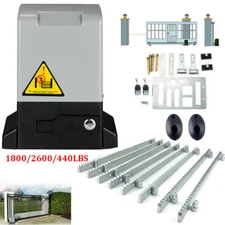 Electric Sliding Gate Opener 1800/2600/4400Lbs Automatic Motor Remote Kit 110V