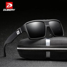 DUBERY Men Polarized Sport Square Sunglasses Driving Fishing Large Glasses New