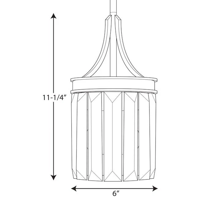 Glimmer 1-Light Antique Bronze Mini Pendant with Clear Glass by Progress Light - Image 3 of 4