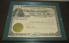 Coast Coal Co. - Stock Certificate - Mining Stocks State of New Jersey 8" x 10" — photo 1
