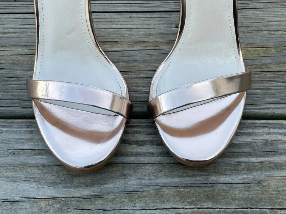 David Bridal Women Heels Shoes LARISSA Rose Gold Sandal Size 9M - Image 4 of 4