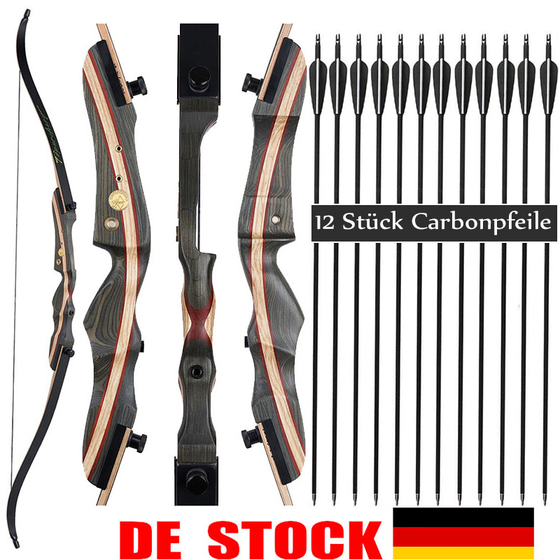 Arc Recurve Traditionnel Pour Cible Ou Chasse - Avec Flèches Carbone à Plumes Naturelles - TOPARCHERY