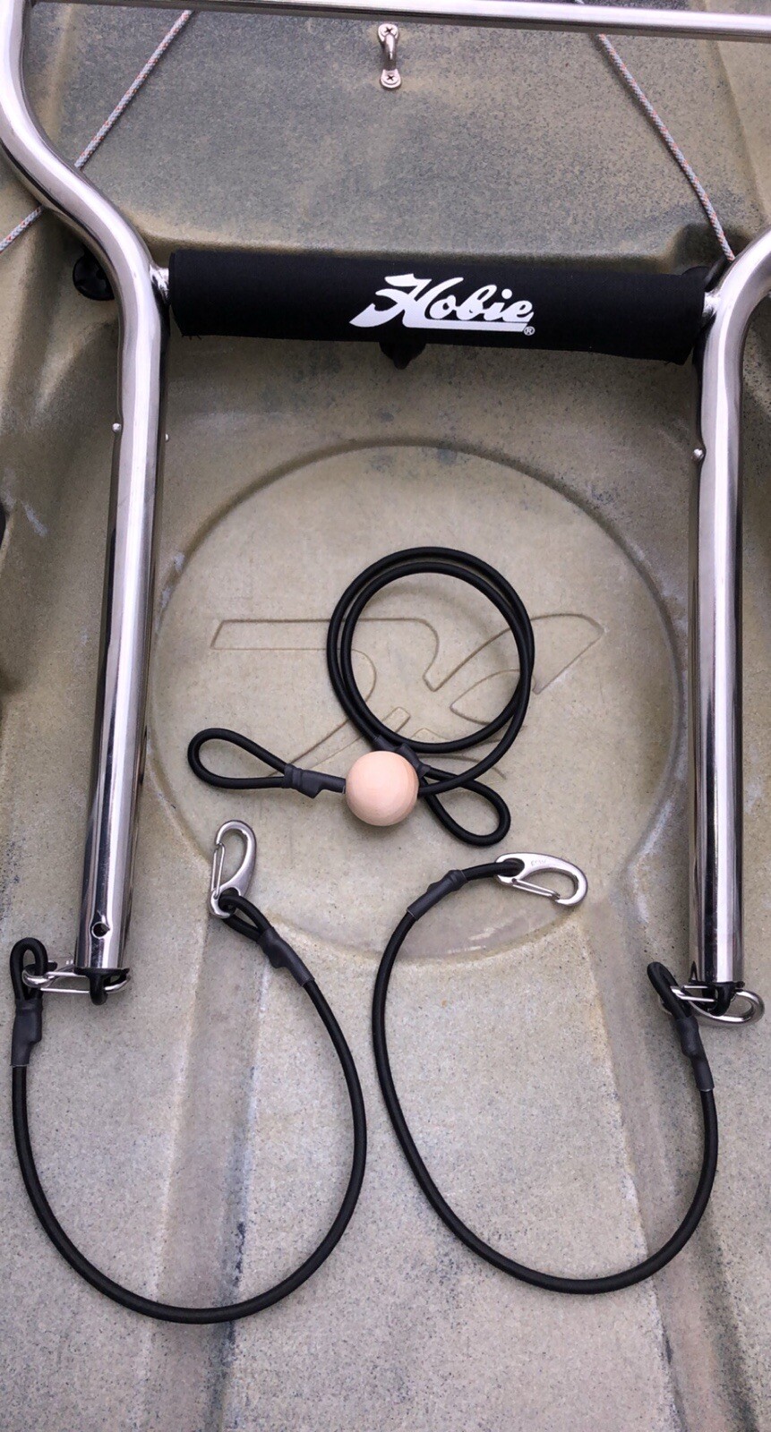 No tilt Hobie Outback kayak Trax cart bungee Only Kit