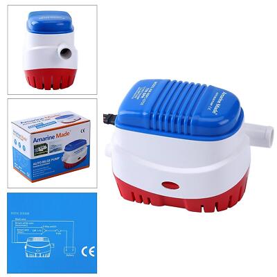 12V 750GPH Automatic Boat Bilge Pump Submersible Electric Auto with Float Switch