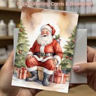 Christmas Greeting Cards w/ Envelope - Set of 6 -5x7 Cards & Envelopes #034