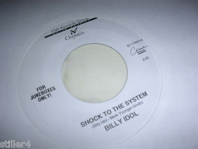 BILLY IDOL Shock To The System / Heroin(Lou Reed) *VIRGIN FOR JUKEBOXES ONLY!*